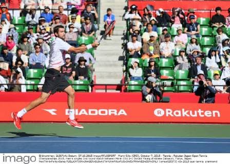 Marin Cilic (CRO), October 7, 2015 - Tennis : Rakuten Japan Open Tennis Championships 2015, men s singles 2nd round match between Marin Cilic 2-1 Donald Young at Ariake Coliseum, Tokyo, Japan. NoxThirdxPartyxSales  (umqa028373)