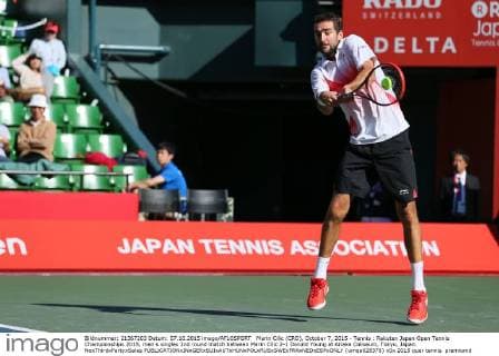 Marin Cilic (CRO), October 7, 2015 - Tennis : Rakuten Japan Open Tennis Championships 2015, men s singles 2nd round match between Marin Cilic 2-1 Donald Young at Ariake Coliseum, Tokyo, Japan. NoxThirdxPartyxSales  (umqa028378)
