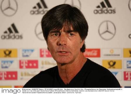Bundestrainer Joachim Löw - Pressekonferenz der Deutschen Nationalmannschaft in Dublin