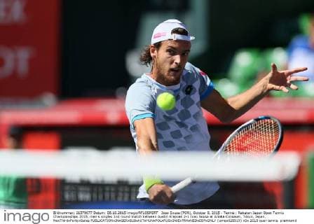 Joao Sousa (POR), October 8, 2015 - Tennis : Rakuten Japan Open Tennis Championships 2015, men s singles 2nd round match between Austin Krajicek 2-1 Joao Sousa at Ariake Coliseum, Tokyo, Japan. NoxThirdxPartyxSales  (umqa028519)