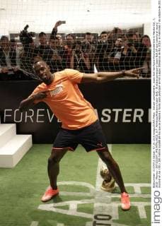 Aktuell Leichtathletik, Usain Bolt bei Puma-Promotiontermin in Mexiko Oct. 7, 2015 - Mexico - D07101507. JPG.MÃ‰XICO, D.F. Athletics Atletismo-Usain Bolt.- El atleta jamaiquino Usain Bolt âÄ que ostenta el record mundial en los 100 y 200 metros lisosâÄ afirma que se prepara a fondo para participar en los Juegos Olímpicos de Río 2016; el miércoles 7 de octubre de 2015 durante la presentación de una campaña promocional en una tienda departamental en Polanco, al poniente de la Ciudad de México. Foto: Agencia EL UNIVERSAL Usain Bolt Visits Mexico City  - ZUMAu78_