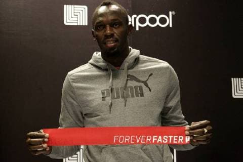 Aktuell Leichtathletik, Usain Bolt bei Puma-Promotiontermin in Mexiko Oct. 7, 2015 - Mexico - D07101507. JPG.MÃ‰XICO, D.F. Athletics Atletismo-Usain Bolt.- El atleta jamaiquino Usain Bolt âÄ que ostenta el record mundial en los 100 y 200 metros lisosâÄ afirma que se prepara a fondo para participar en los Juegos Olímpicos de Río 2016; el miércoles 7 de octubre de 2015 durante la presentación de una campaña promocional en una tienda departamental en Polanco, al poniente de la Ciudad de México. Foto: Agencia EL UNIVERSAL Usain Bolt Visits Mexico City  - ZUMAu78_