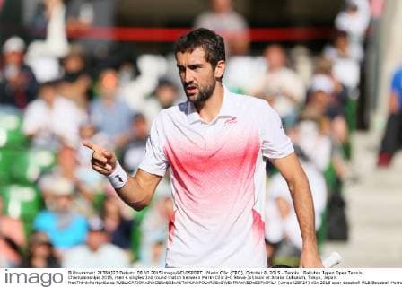 Marin Cilic (CRO), October 8, 2015 - Tennis : Rakuten Japan Open Tennis Championships 2015, men s singles 2nd round match between Marin Cilic 2-0 Steve Johnson at Ariake Coliseum, Tokyo, Japan. NoxThirdxPartyxSales  (umqa028524)