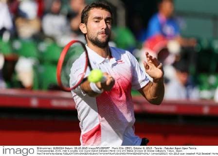 Marin Cilic (CRO), October 8, 2015 - Tennis : Rakuten Japan Open Tennis Championships 2015, men s singles 2nd round match between Marin Cilic 2-0 Steve Johnson at Ariake Coliseum, Tokyo, Japan. NoxThirdxPartyxSales  (umqa028523)