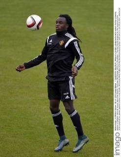 - ZAVENTEM, BELGIUM: Belgium s Jordan Lukaku pictured in action during a training session of Belgian national soccer team Red Devils, Thursday 08 October 2015, in Zaventem. The Red Devils prepare for the upcoming Euro 2016 qualification games against Andorra and Israel. ERICxLALMAND  x04716717x