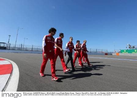 Russian Grand Prix, Sochi 08 - 11 October 2015 08.10.2015 - Sebastian Vettel (GER) Scuderia Ferrari SF15-T 