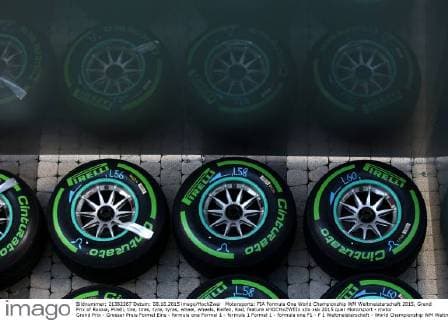 Motorsports: FIA Formula One World Championship WM Weltmeisterschaft 2015, Grand Prix of Russia, Pirelli, tire, tires, tyre, tyres, wheel, wheels, Reifen, Rad, feature xHOCHxZWEIx