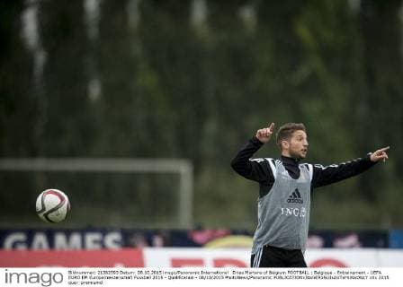 Dries Mertens of Belgium FOOTBALL : Belgique - Entrainement - UEFA EURO EM Europameisterschaft Fussball 2016 - Qualification - 08 10 2015 PhotoNews Panoramic 