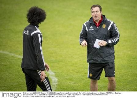 Marc Wilmots head coach of Belgium FOOTBALL : Belgique - Entrainement - UEFA EURO EM Europameisterschaft Fussball 2016 - Qualification - 08 10 2015 PhotoNews Panoramic 