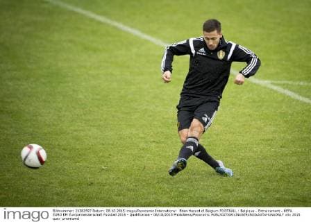 Eden Hazard of Belgium FOOTBALL : Belgique - Entrainement - UEFA EURO EM Europameisterschaft Fussball 2016 - Qualification - 08 10 2015 PhotoNews Panoramic 
