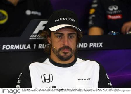 Russian Grand Prix, Sochi 08 - 11 October 2015 08.10.2015 - press conference PK Pressekonferenz Fernando Alonso (ESP) McLaren Honda MP4-30 