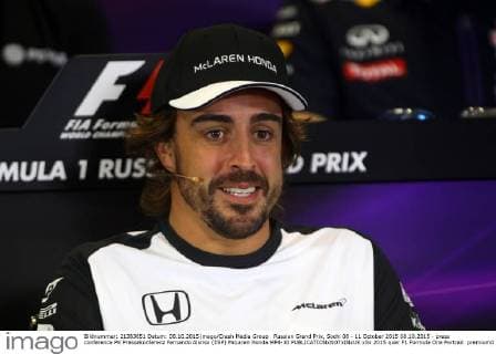Russian Grand Prix, Sochi 08 - 11 October 2015 08.10.2015 - press conference PK Pressekonferenz Fernando Alonso (ESP) McLaren Honda MP4-30 