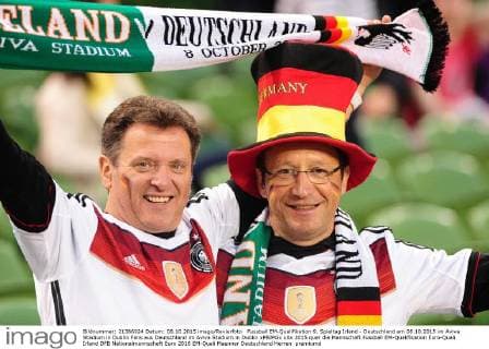 Fussball EM-Qualifikation 9. Spieltag Irland - Deutschland am 08.10.2015 im Aviva Stadium in Dublin Fans aus Deutschland im Aviva Stadium in Dublin xPBJPGx