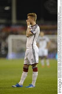 08.10.2015, Fussball Europameisterschafts-Qualifikation, 9.Spieltag, Irland - Deutschland, im AVIVA-Stadion, Dublin (Irland). Marco Reus (Deutschland) frustriert. 