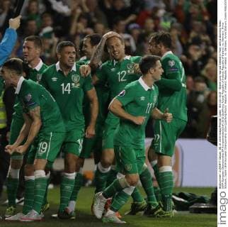 8th Oct 2015 - Shane Long has put Ireland in front with a stunning finish. UEFA European Championship EM Europameisterschaft 2016 Qualifying Round. Republic of Ireland. Republic of Ireland. vs. Germany. Aviva Stadium, Dublin UEFA European Championship 2016 Qualifying Round. Republic of Ireland. Republic of Ireland. vs. Germany. Aviva Stadium, Dublin 