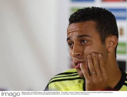 The Spain s player, Thiago Alcantara at press conference PK Pressekonferenz xPABLOGARCIAx 