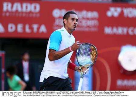 Nick Kyrgios (AUS), October 8, 2015 - Tennis : Rakuten Japan Open Tennis Championships 2015, men s singles 2nd round match between Nick Kyrgios 2-0 Roberto Bautista Agut at Ariake Coliseum, Tokyo, Japan. NoxThirdxPartyxSales  (umqa028566)