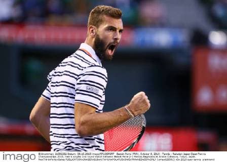 Benoit Paire (FRA), October 8, 2015 - Tennis : Rakuten Japan Open Tennis Championships 2015, men s singles 2nd round match between Benoit Paire 2-1 Marcos Baghdatis at Ariake Coliseum, Tokyo, Japan. NoxThirdxPartyxSales  (umqa028582)