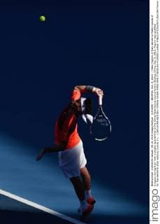 (151009) -- BEIJING, Oct. 9, 2015 -- Fabio Fognini of Italy serves to Pablo Cuevas of Uruguay during their men s singles quarterfinal at the China Open tennis tournament in Beijing, China, Oct. 9, 2015. Fognini was qualified for the semifinal after beating Cuevas 2-1. ) (SP)CHINA-BEIJING-TENNIS-CHINA OPEN-MEN S SINGLES-FOGNINI LixWen 