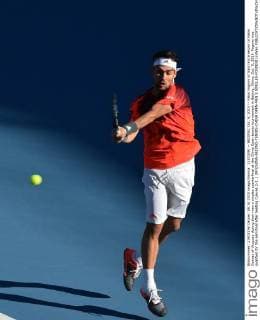 (151009) -- BEIJING, Oct. 9, 2015 -- Fabio Fognini of Italy hits a return to Pablo Cuevas of Uruguay during their men s singles quarterfinal at the China Open tennis tournament in Beijing, China, Oct. 9, 2015. Fognini was qualified for the semifinal after beating Cuevas 2-1. ) (SP)CHINA-BEIJING-TENNIS-CHINA OPEN-MEN S SINGLES-FOGNINI LixWen 