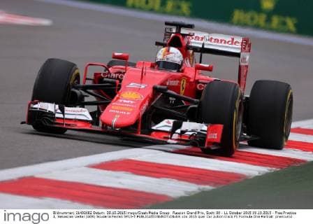 Russian Grand Prix, Sochi 08 - 11 October 2015 09.10.2015 - Free Practice 1, Sebastian Vettel (GER) Scuderia Ferrari SF15-T 