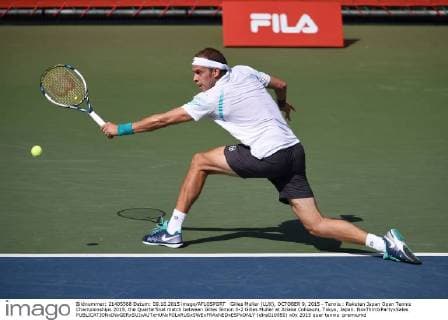 Gilles Muller (LUX), OCTOBER 9, 2015 - Tennis : Rakuten Japan Open Tennis Championships 2015, the Quarterfinal match between Gilles Simon 0-2 Gilles Muller at Ariake Coliseum, Tokyo, Japan. NoxThirdxPartyxSales  (dlra010950)