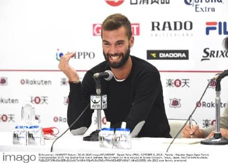Benoit Paire (FRA), OCTOBER 9, 2015 - Tennis : Rakuten Japan Open Tennis Championships 2015, the Quarterfinal match between Benoit Paire 2-1 Nick Kyrgios at Ariake Coliseum, Tokyo, Japan. NoxThirdxPartyxSales  (dlra010959)