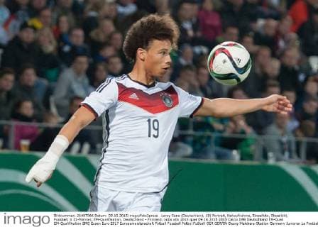Leroy Sane (Deutschland, 19) Portrait, Nahaufnahme, Einzelfoto, Einzelbild, Fussball, U 21-Männer, EM-Qualifikation, Deutschland - Finnland, xobx