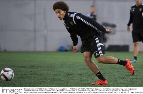 - ANDORRA LA VELLA, ANDORRA: Belgium s Axel Witsel pictured during a training session of Belgian national soccer team Red Devils, Friday 09 October 2015, in Andorra La Vella, Andorra. The Red Devils prepare for the upcoming Euro 2016 qualification games against Andorra and Israel. BENOITxDOPPAGNE  x04717414x