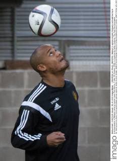 - ANDORRA LA VELLA, ANDORRA: Belgium s captain Vincent Kompany pictured during a training session of Belgian national soccer team Red Devils, Friday 09 October 2015, in Andorra La Vella, Andorra. The Red Devils prepare for the upcoming Euro 2016 qualification games against Andorra and Israel. BENOITxDOPPAGNE  x04717416x