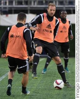 - ANDORRA LA VELLA, ANDORRA: Belgium s Laurent Depoitre pictured during a training session of Belgian national soccer team Red Devils, Friday 09 October 2015, in Andorra La Vella, Andorra. The Red Devils prepare for the upcoming Euro 2016 qualification games against Andorra and Israel. BENOITxDOPPAGNE  x04717454x