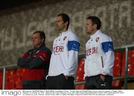 Turkish National Football Team players a training session in Prague, Czech Republic, on October 09, 2015. Tukey will face Czech Republic in the UEFA EURO EM Europameisterschaft Fussball 2016 qualifying soccer match on October 10, 2015. Pictured: COACH PAVEL VRBA OF CZECH REPUBLIC. 