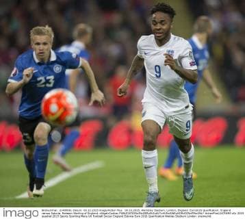09.10.2015. Wembley Stadium, London, England. Euro2016 Qualification. England versus Estonia. Raheem Sterling of England. xNigelxCookex  ActionPlus11670495