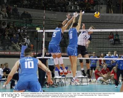 Oct. 9, 2015 - Turin, Italy - italia team during the european championships man match between italia and estonia at palavela on october 09, 2015 in torino, italy. Italy: European Championships Man - Italia vs Estonia -----  - ZUMAn230