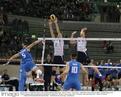 Oct. 9, 2015 - Turin, Italy - italia team before the european championships man match between italia and estonia at palavela on october 09, 2015 in torino, italy. Italy: European Championships Man - Italia vs Estonia -----  - ZUMAn230