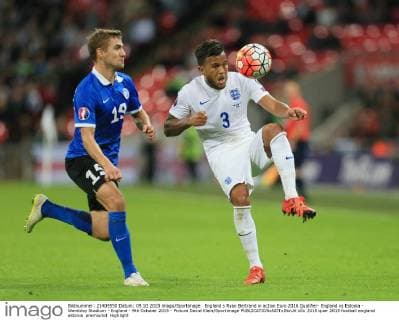 England s Ryan Bertrand in action Euro 2016 Qualifier- England vs Estonia - Wembley Stadium - England - 9th October 2015 - Picture David Klein Sportimage EDITORIAL USE ONLY. No use with unauthorised audio, video, data, fixture lists, club league logos or live services. Online in-match use limited to 120 images, no video emulation. No use in betting, games or single club league player publications.