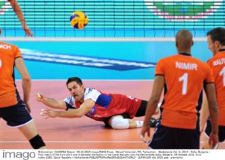 Aktuell Volleyball, EM, Tschechien - Niederlande Oct. 9, 2015 - Sofia, Bulgaria - First match of the Euro 2015 pool A between the teams of the Czech Republic and the Netherlands Sofia, Bulgaria, 09 Oktober 2015. Euro volley 2015: Czech Republic v Netherlands  - ZUMAn230