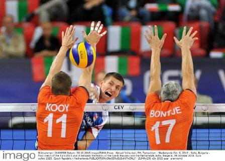 Aktuell Volleyball, EM, Tschechien - Niederlande Oct. 9, 2015 - Sofia, Bulgaria - First match of the Euro 2015 pool A between the teams of the Czech Republic and the Netherlands Sofia, Bulgaria, 09 Oktober 2015. Euro volley 2015: Czech Republic v Netherlands  - ZUMAn230