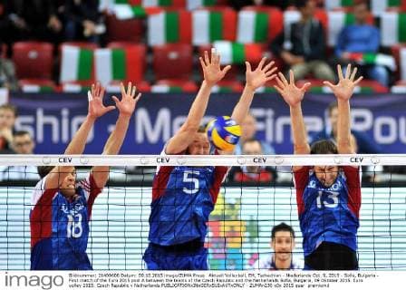 Aktuell Volleyball, EM, Tschechien - Niederlande Oct. 9, 2015 - Sofia, Bulgaria - First match of the Euro 2015 pool A between the teams of the Czech Republic and the Netherlands Sofia, Bulgaria, 09 Oktober 2015. Euro volley 2015: Czech Republic v Netherlands  - ZUMAn230