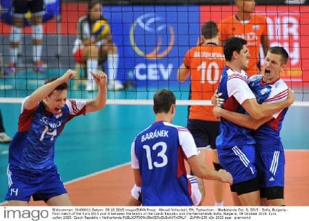 Aktuell Volleyball, EM, Tschechien - Niederlande Oct. 9, 2015 - Sofia, Bulgaria - First match of the Euro 2015 pool A between the teams of the Czech Republic and the Netherlands Sofia, Bulgaria, 09 Oktober 2015. Euro volley 2015: Czech Republic v Netherlands  - ZUMAn230