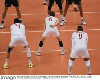 Aktuell Volleyball, EM, Kroatien - Italien Oct. 9, 2015 - Turin, Italy - france team during the european championships man match between and at palavela on october 09, 2015 in torino, italy. Euro volley 2015: Croatia V France  - ZUMAn230