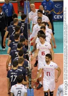 Aktuell Volleyball, EM, Kroatien - Italien Oct. 9, 2015 - Turin, Italy - the france team and croatia team before the european championships man match between and at palavela on october 09, 2015 in torino, italy. Euro volley 2015: Croatia V France  - ZUMAn230