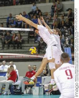 Aktuell Volleyball, EM, Kroatien - Italien Oct. 9, 2015 - Turin, Italy - the wall of france team during the european championships man match between and at palavela on october 09, 2015 in torino, italy. Euro volley 2015: Croatia V France  - ZUMAn230