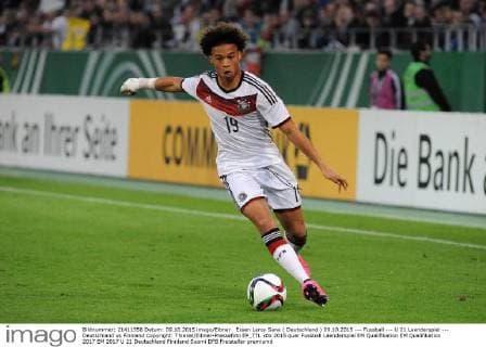 Essen Leroy Sane ( Deutschland ) 09.10.2015 --- Fussball --- U 21 Laenderspiel --- Deutschland vs Finnland Copyright: Thienel Eibner-Pressefoto EP_TTL