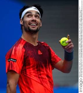 (151010) -- BEIJING, Oct. 10, 2015 -- Fabio Fognini of Italy reacts during the men s singles semifinal of China Open Tennis Tournament against Rafael Nadal of Spain at the National Tennis Center in Beijing, capital of China, Oct. 10, 2015. Fabio Fognini lost 0-2. ) (SP)CHINA-BEIJING-TENNIS-CHINA OPEN-MEN S SINGLES (CN) WangxLili 