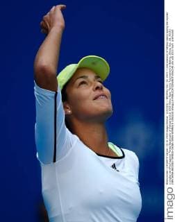 (151010) -- BEIJING, Oct. 10, 2015 -- Ana Ivanovic of Serbia reacts during the women s singles semifinal against Timea Bacsinszky of Switzerland at 2015 China Open Tennis Tournament in Beijing, China, Oct. 10, 2015.) (SP)CHINA-BEIJING-TENNIS-CHINA OPEN-WOMEN S SINGLES WangxLili 