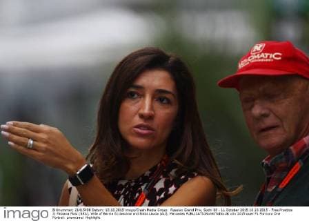 Russian Grand Prix, Sochi 08 - 11 October 2015 10.10.2015 - Free Practice 3, Fabiana Flosi (BRA), Wife of Bernie Ecclestone and Nikki Lauda (AU), Mercedes 