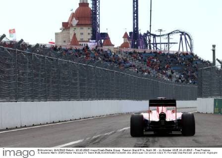 Russian Grand Prix, Sochi 08 - 11 October 2015 10.10.2015 - Free Practice 3, Roberto Merhi (ESP) Manor Marussia F1 Team 