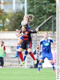 Leverkusen vl. Tabea Kemme (Potsdam) , Jessica Wich (Leverkusen) Bayer 04 Leverkusen - Turbine Potsdam, Fussball, Damen, Frauen, Allianz Frauen-Bundesliga, Spieltag 5, 10.10.2015 Copyright: Hornx xEibner-Pressefoto EP_bhorn