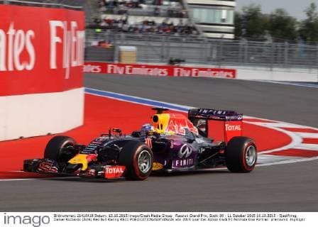 Russian Grand Prix, Sochi 08 - 11 October 2015 10.10.2015 - Qualifying, Daniel Ricciardo (AUS) Red Bull Racing RB11 